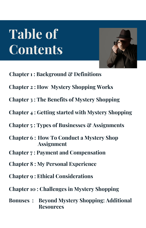Table of contents