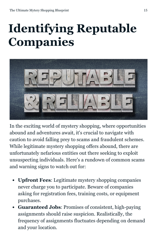 Mystery Shopping Companies