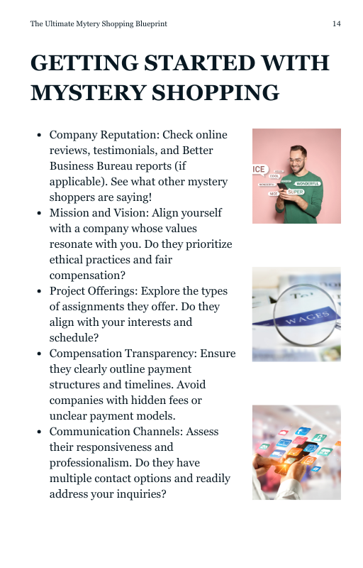 Getting Started With Mystery Shopping